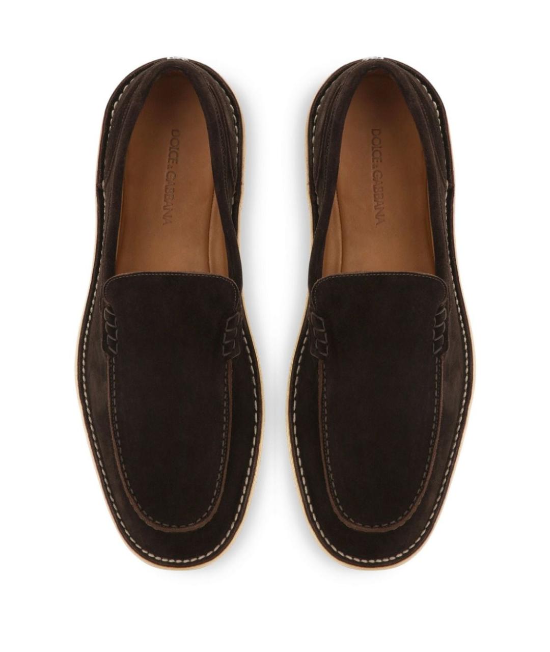 DOLCE&GABBANA Коричневые замшевые лоферы, фото 4