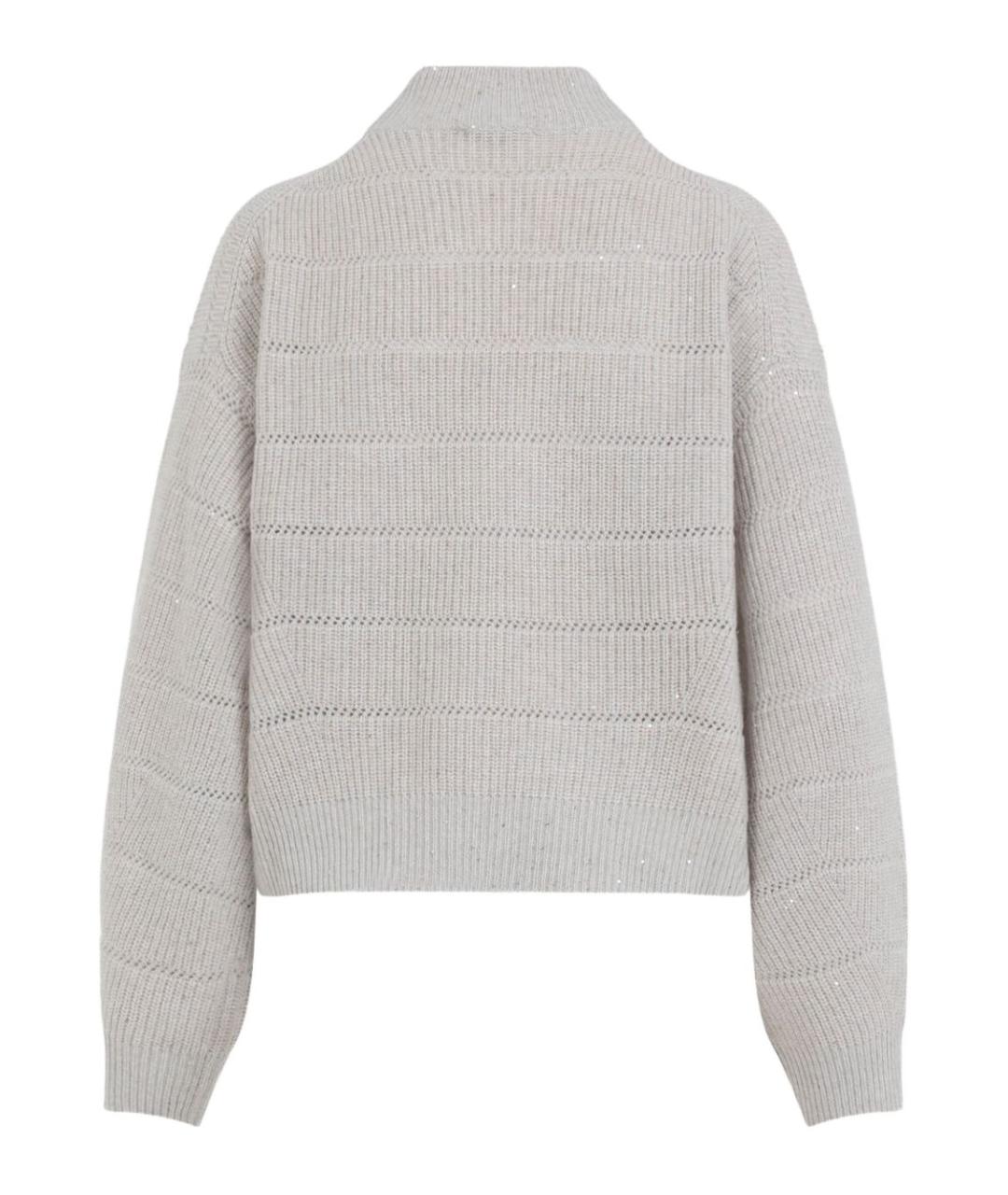 BRUNELLO CUCINELLI Серый джемпер / свитер, фото 3