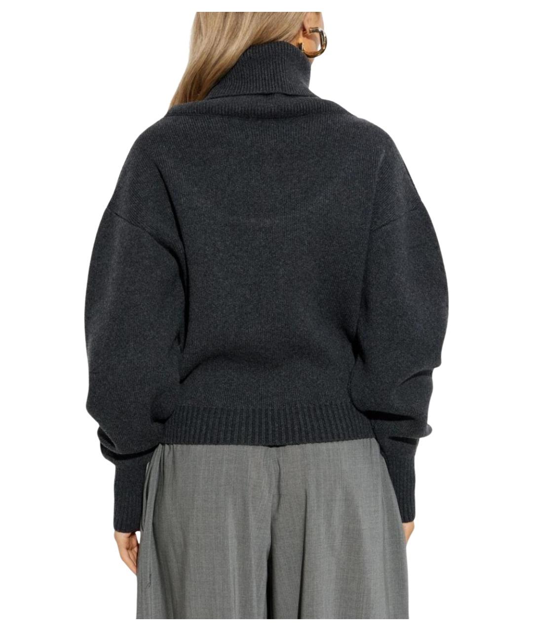 JACQUEMUS Серый шерстяной джемпер / свитер, фото 3