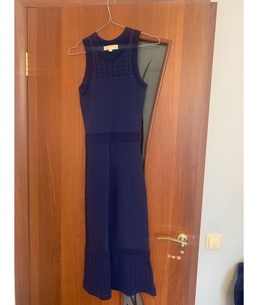 MICHAEL KORS Синее вискозное повседневное платье, фото 3