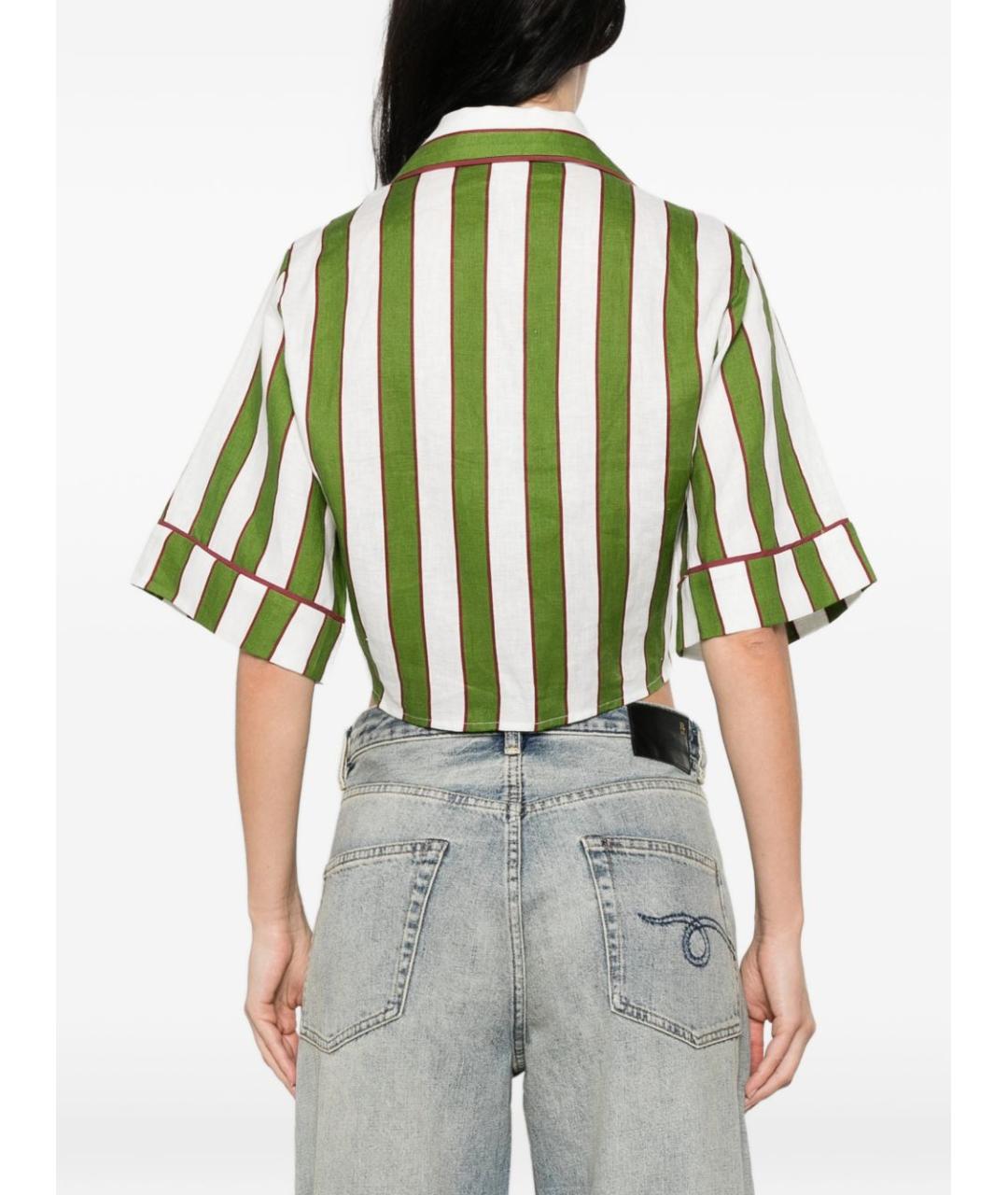 FARM RIO Зеленая льняная рубашка, фото 3