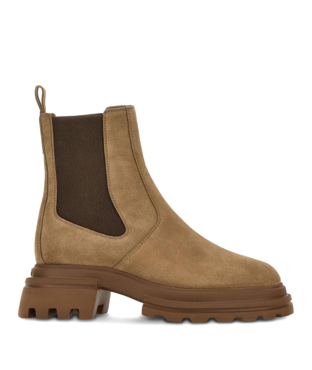 HOGAN Коричневые замшевые ботинки, фото 1