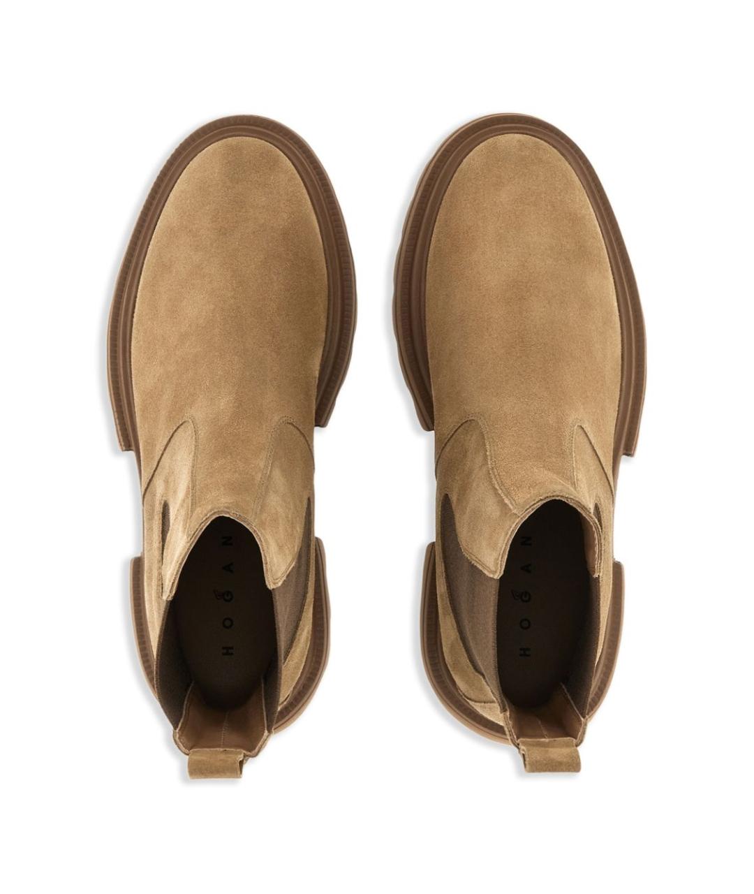 HOGAN Коричневые замшевые ботинки, фото 5