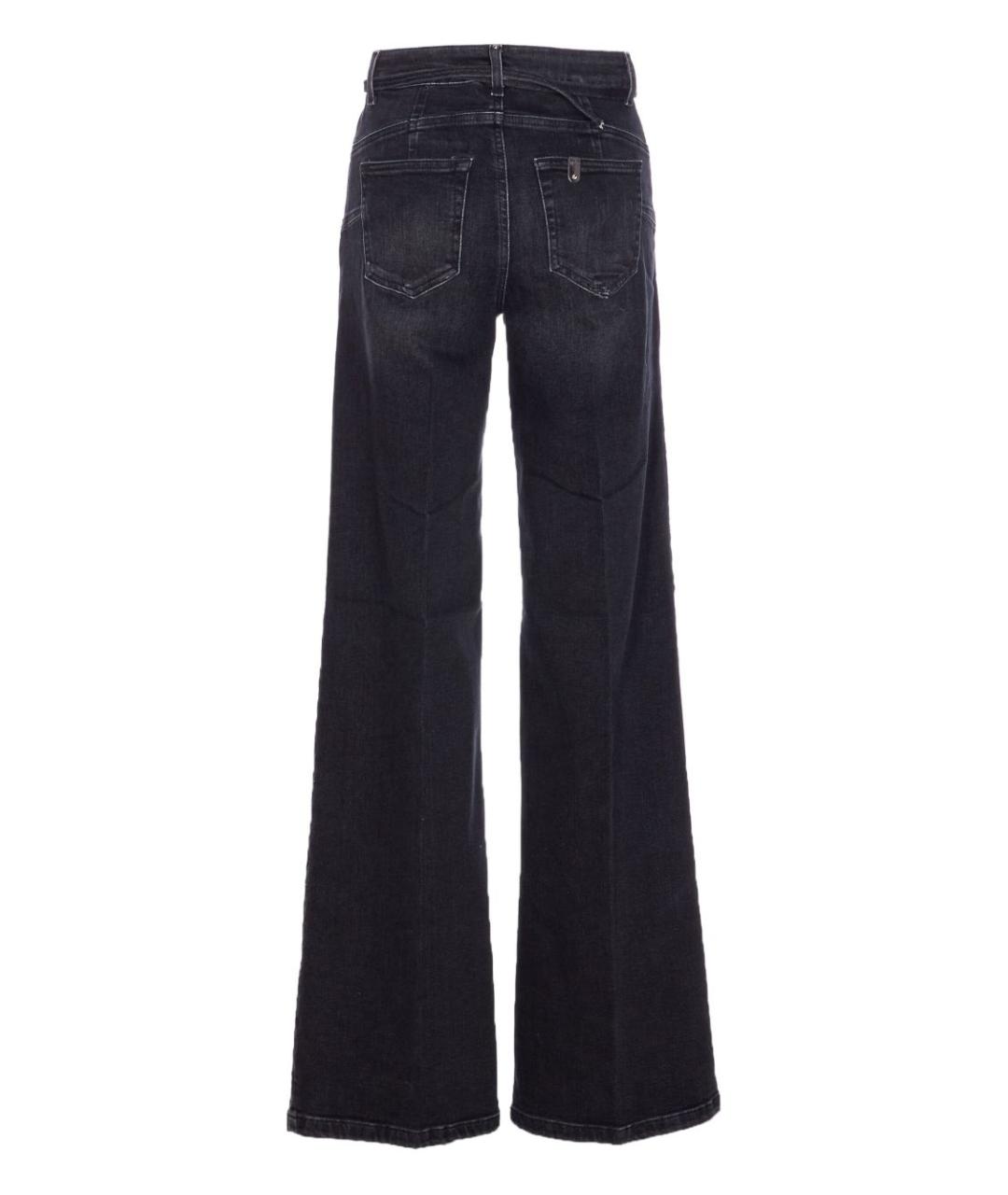 LIU JO Черные хлопковые прямые брюки, фото 3