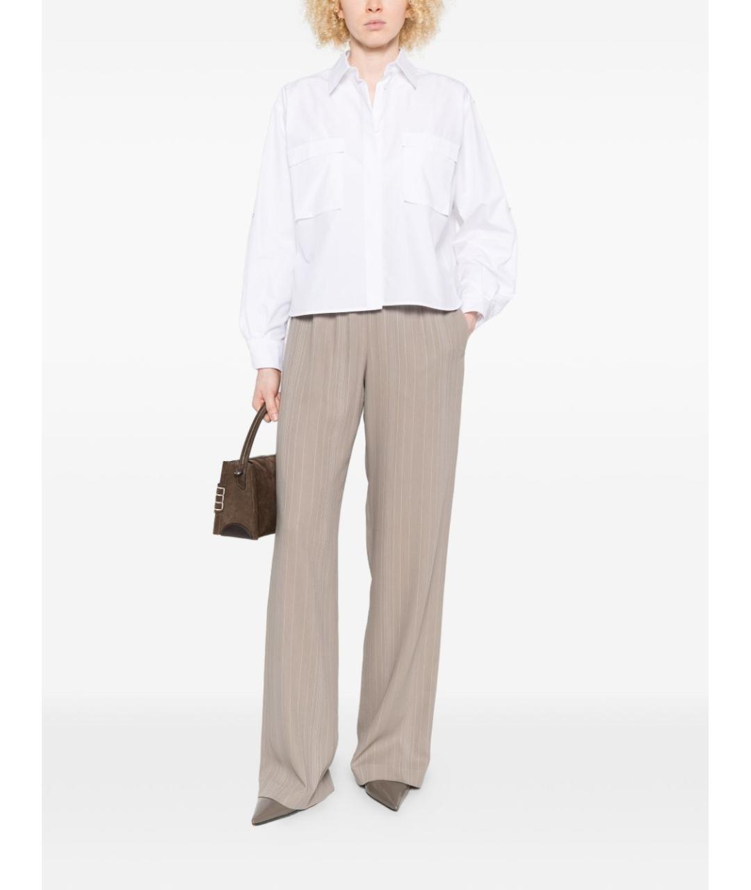 MAX MARA Белая хлопковая рубашка, фото 3