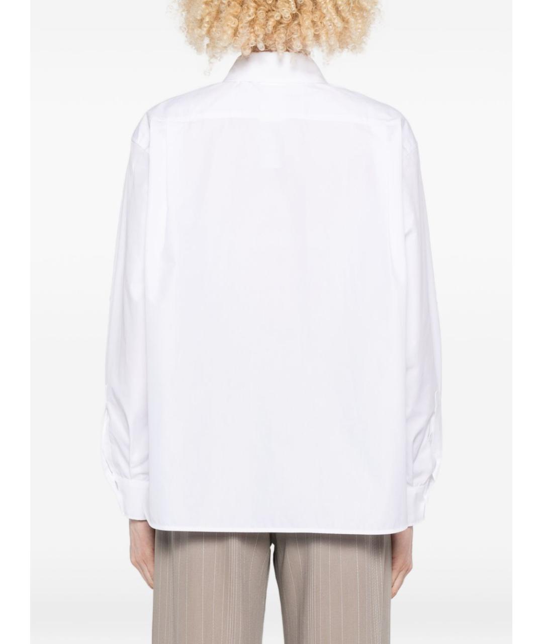 MAX MARA Белая хлопковая рубашка, фото 5
