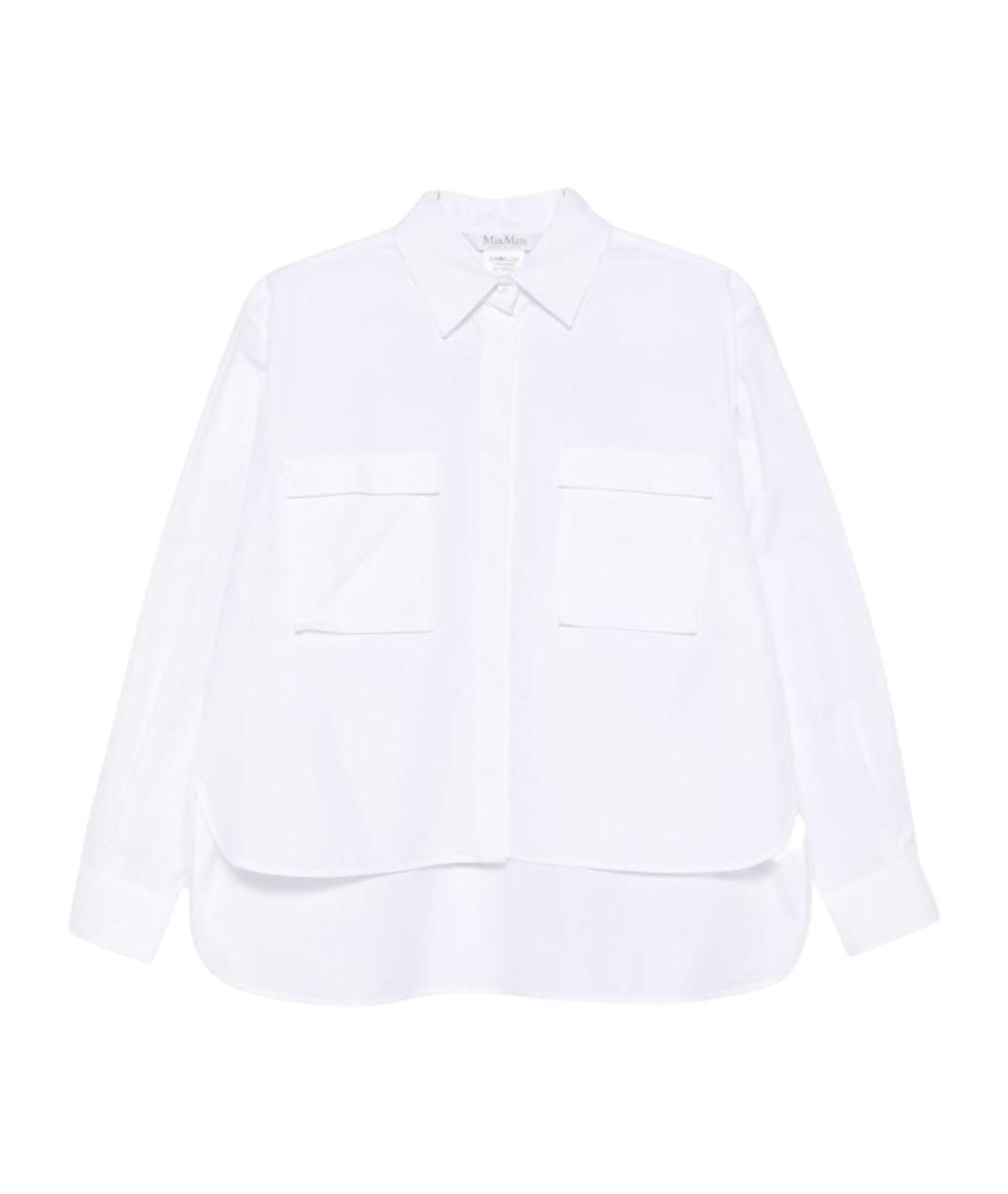 MAX MARA Белая хлопковая рубашка, фото 1