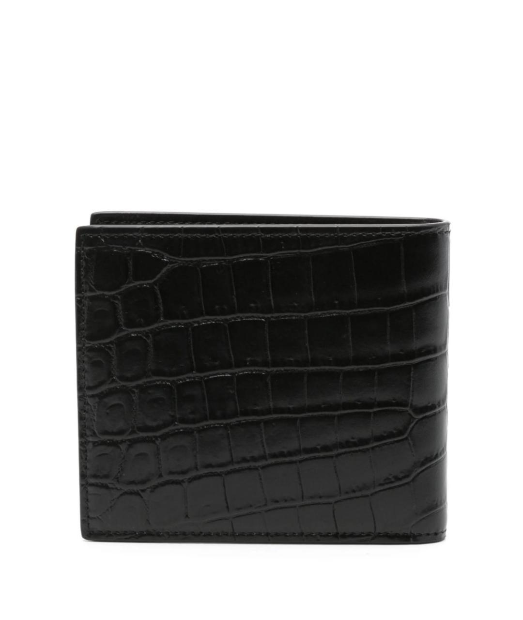 SAINT LAURENT Черный кожаный кошелек, фото 2