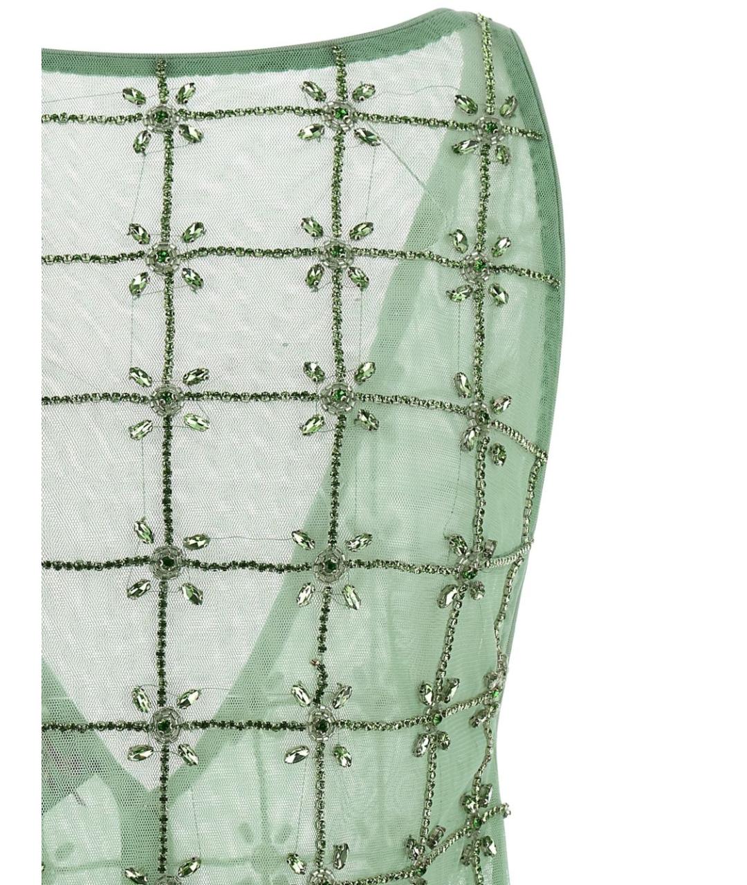 PINKO Зеленая полиэстеровая майка, фото 3