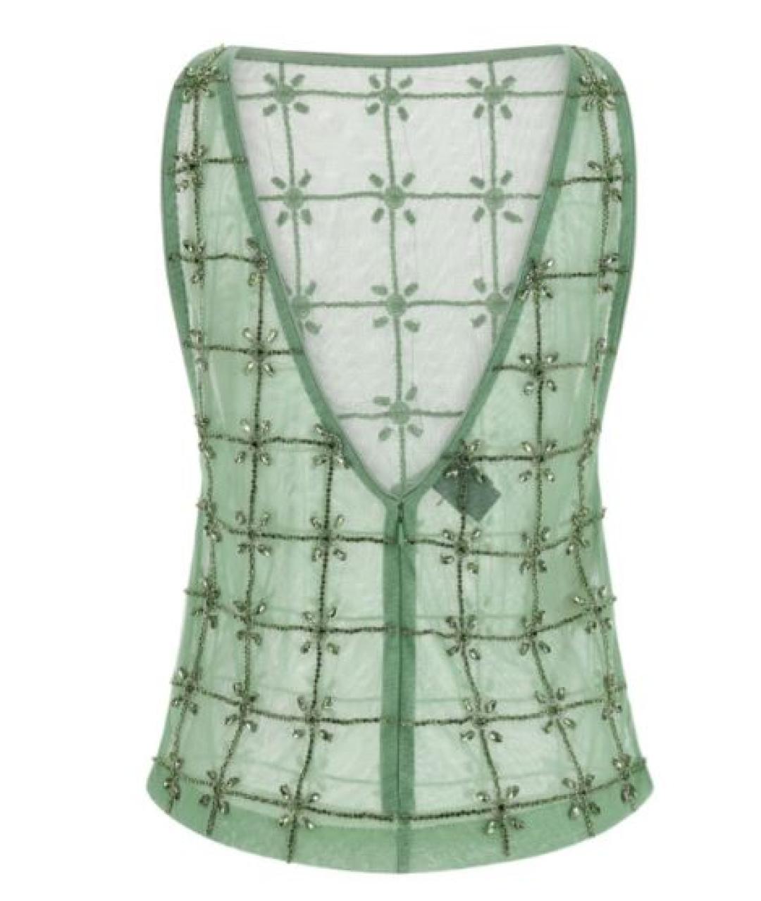 PINKO Зеленая полиэстеровая майка, фото 2