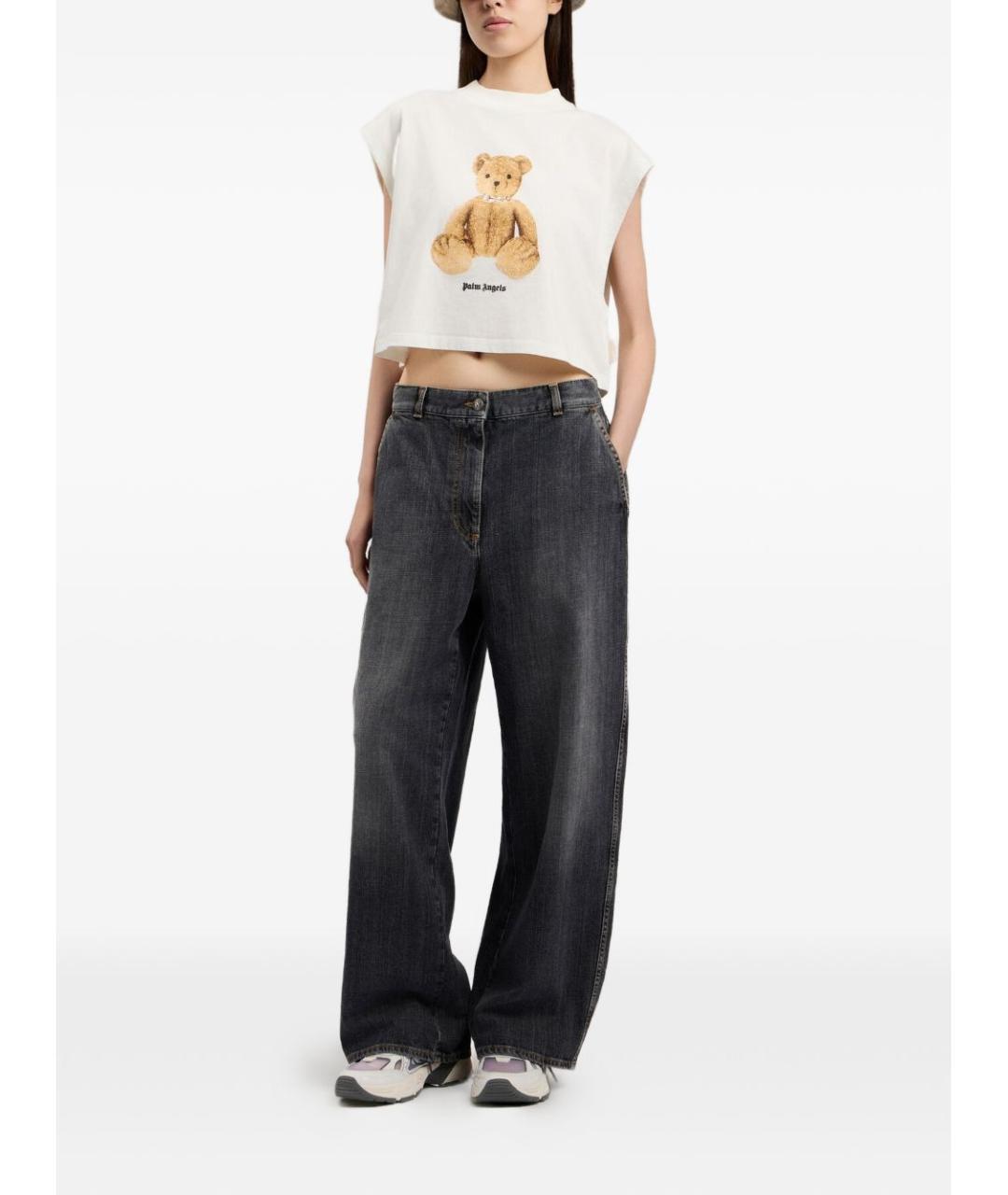 PALM ANGELS Белая хлопковая майка, фото 2