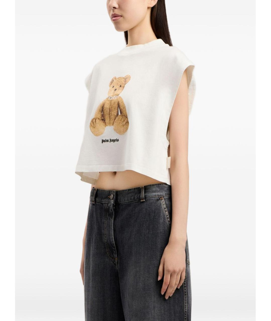 PALM ANGELS Белая хлопковая майка, фото 3