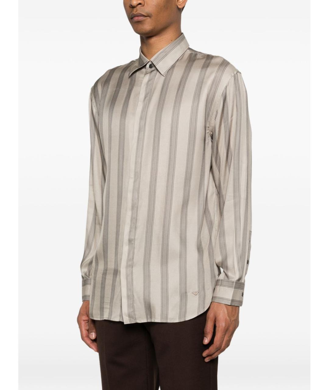 GIORGIO ARMANI Бежевая кэжуал рубашка, фото 4