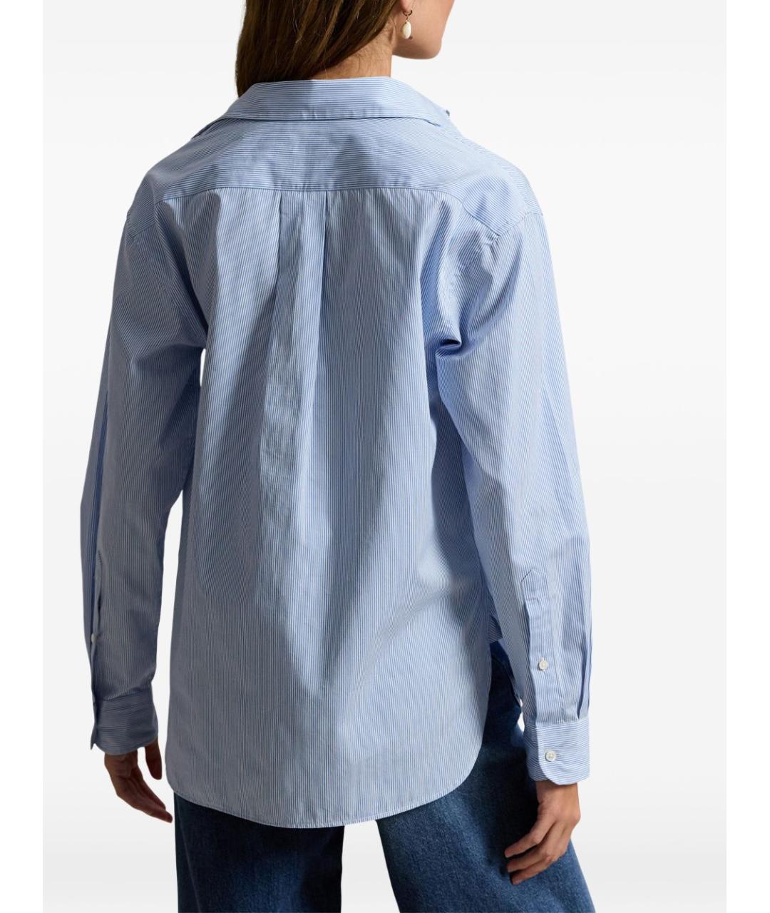 RALPH LAUREN Синяя хлопковая рубашка, фото 3