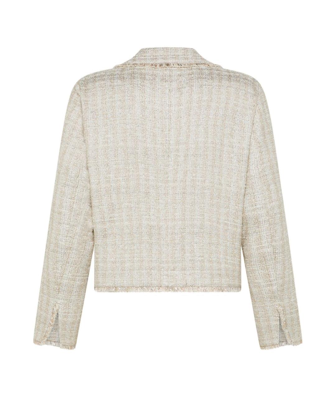 SEVENTY Бежевый хлопковый жакет/пиджак, фото 4