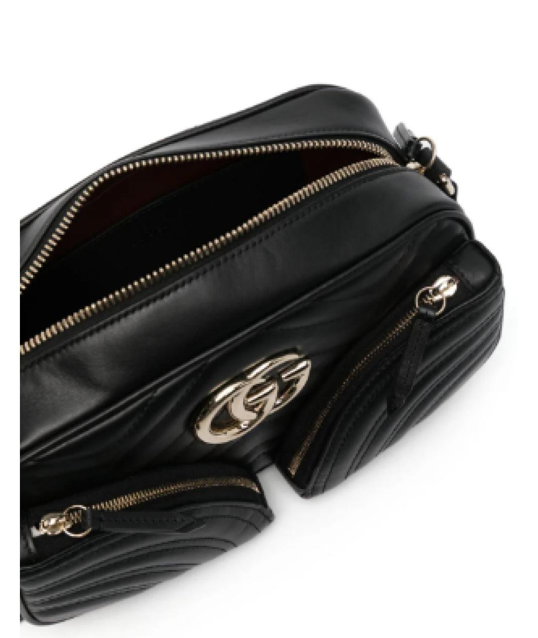 GUCCI Черная кожаная сумка через плечо, фото 2