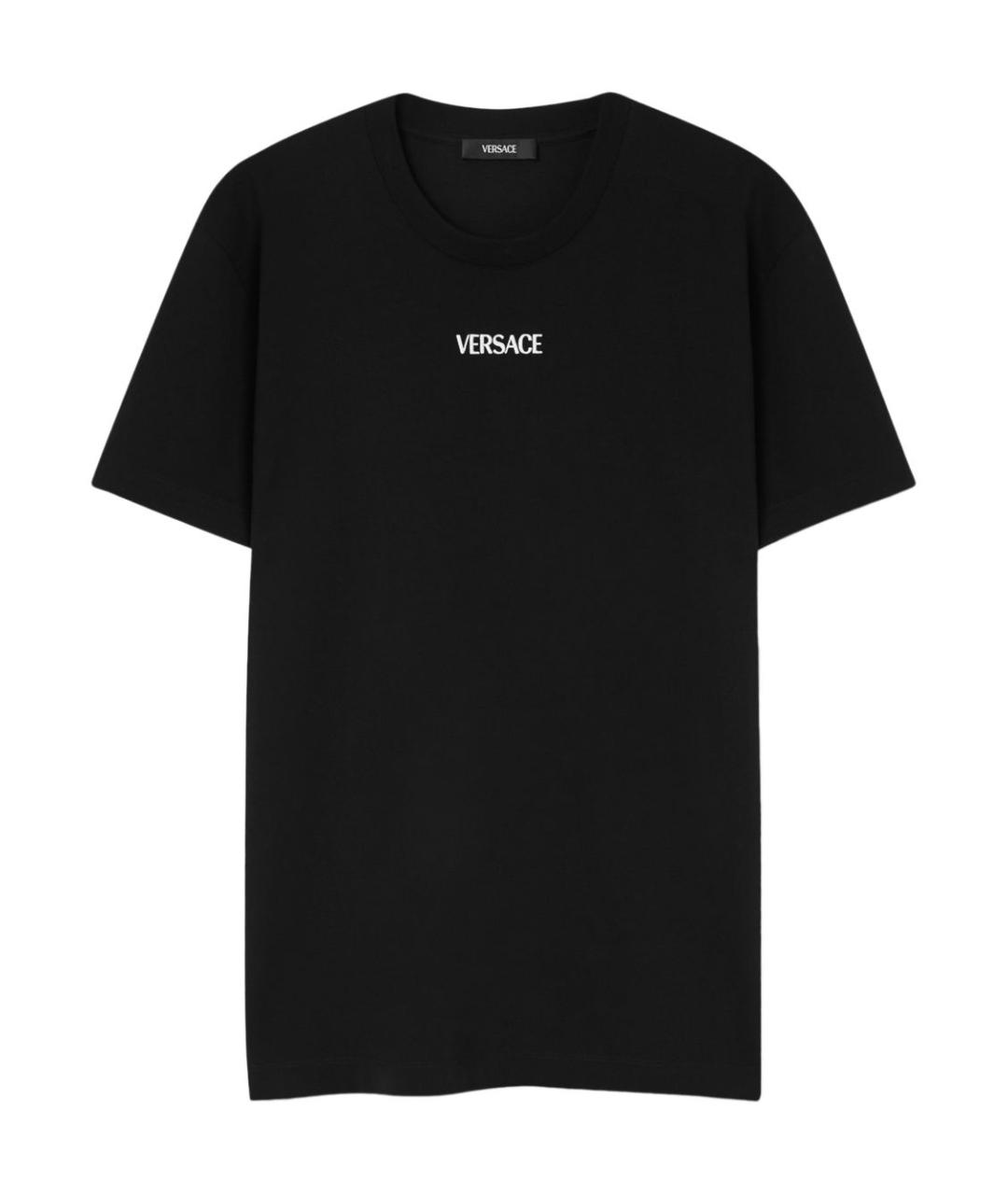 VERSACE Черная хлопковая футболка, фото 1