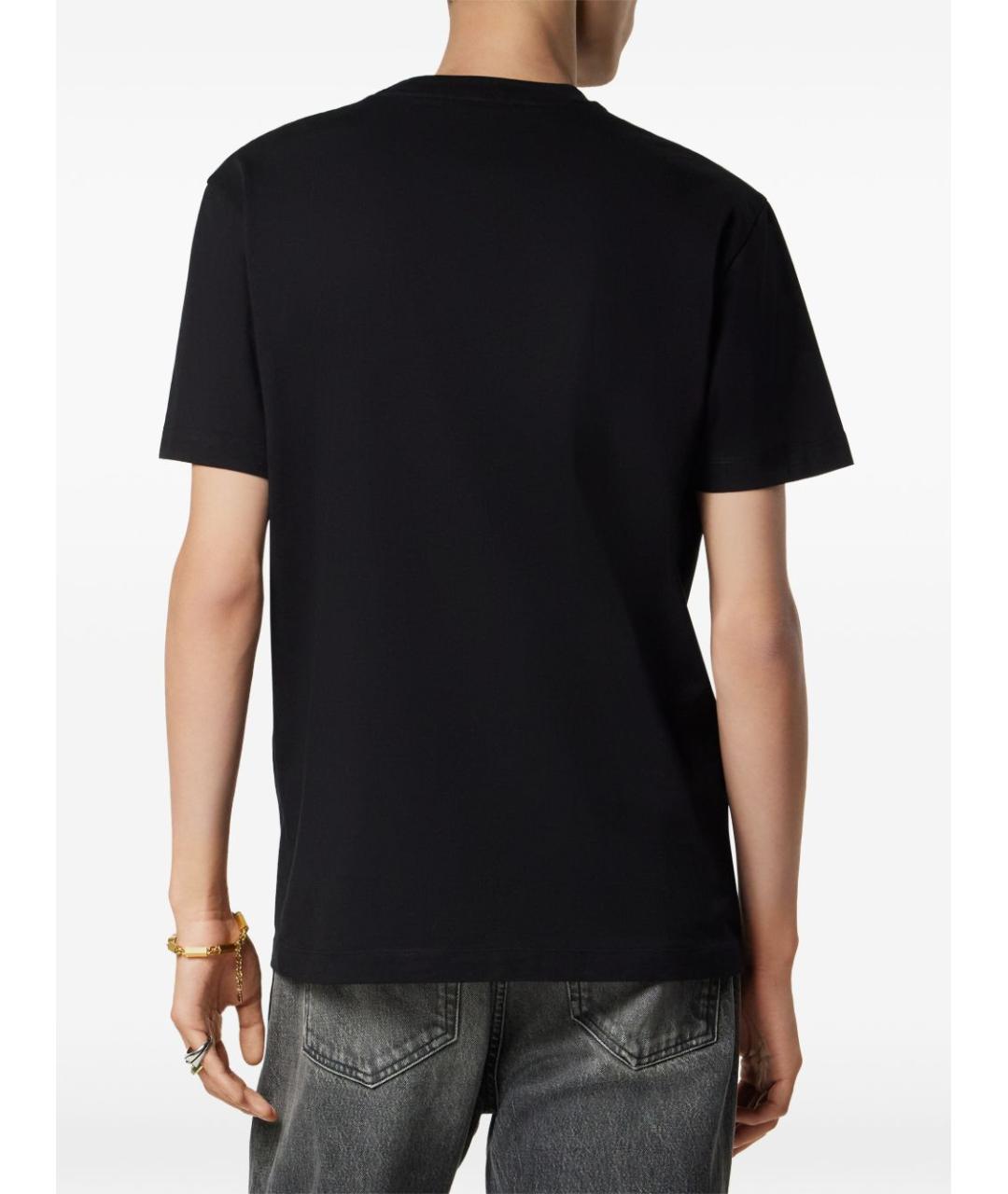 VERSACE Черная хлопковая футболка, фото 2