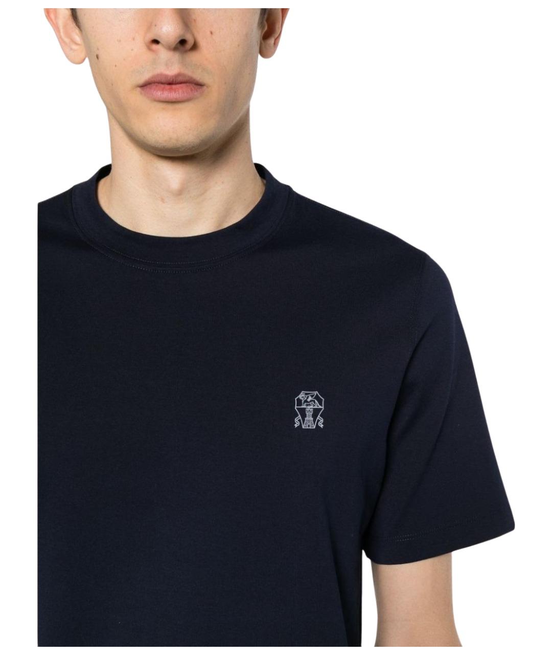 BRUNELLO CUCINELLI Темно-синий джемпер / свитер, фото 3