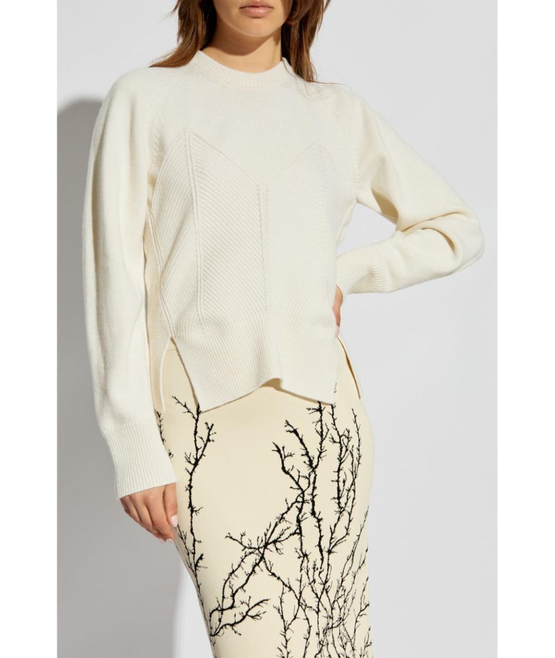 ALEXANDER MCQUEEN Белый шерстяной джемпер / свитер, фото 3