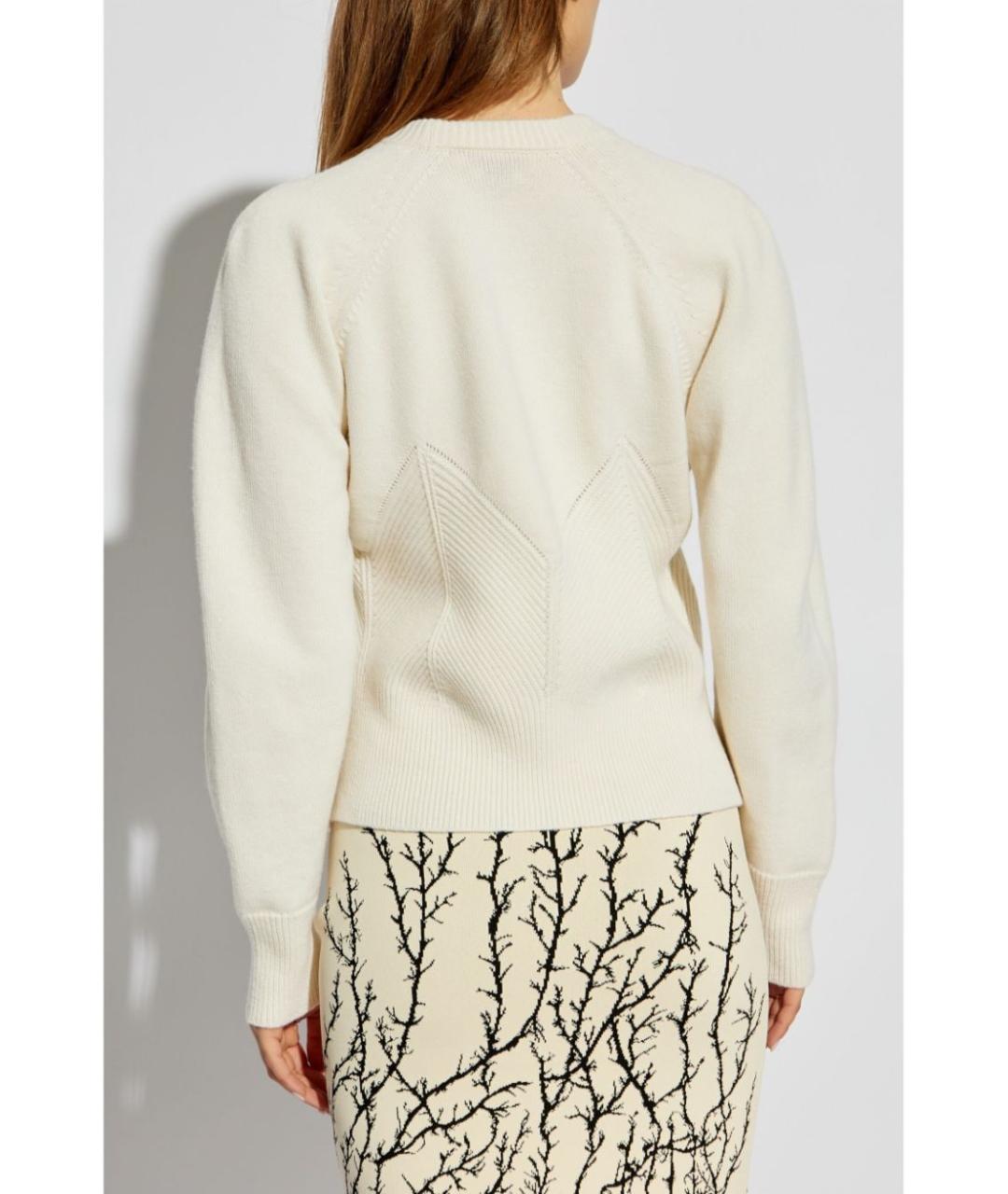 ALEXANDER MCQUEEN Белый шерстяной джемпер / свитер, фото 4