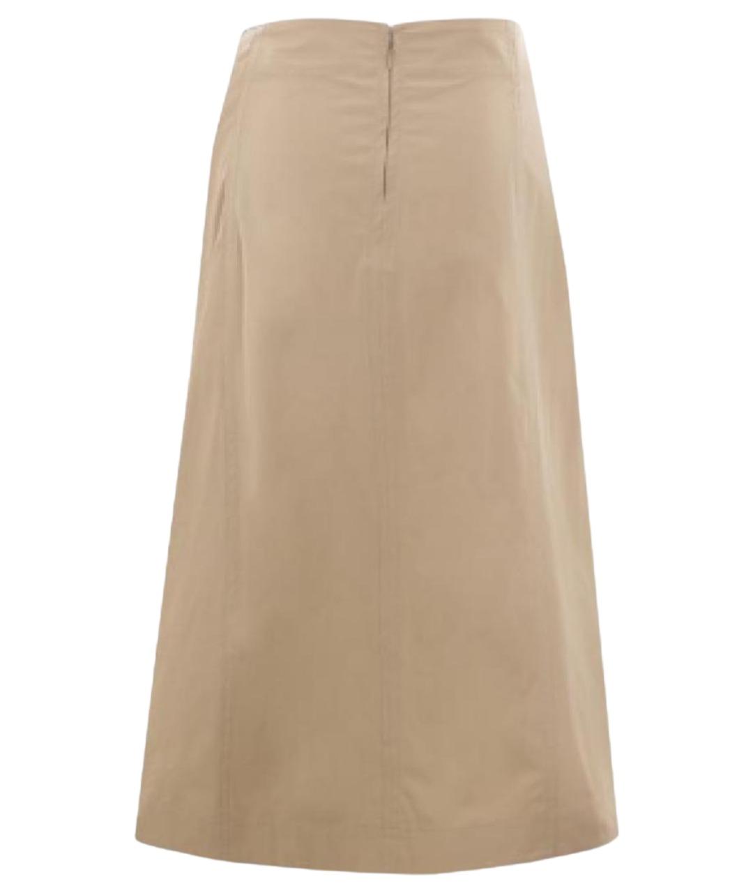 BOTTEGA VENETA Бежевая юбка миди, фото 2