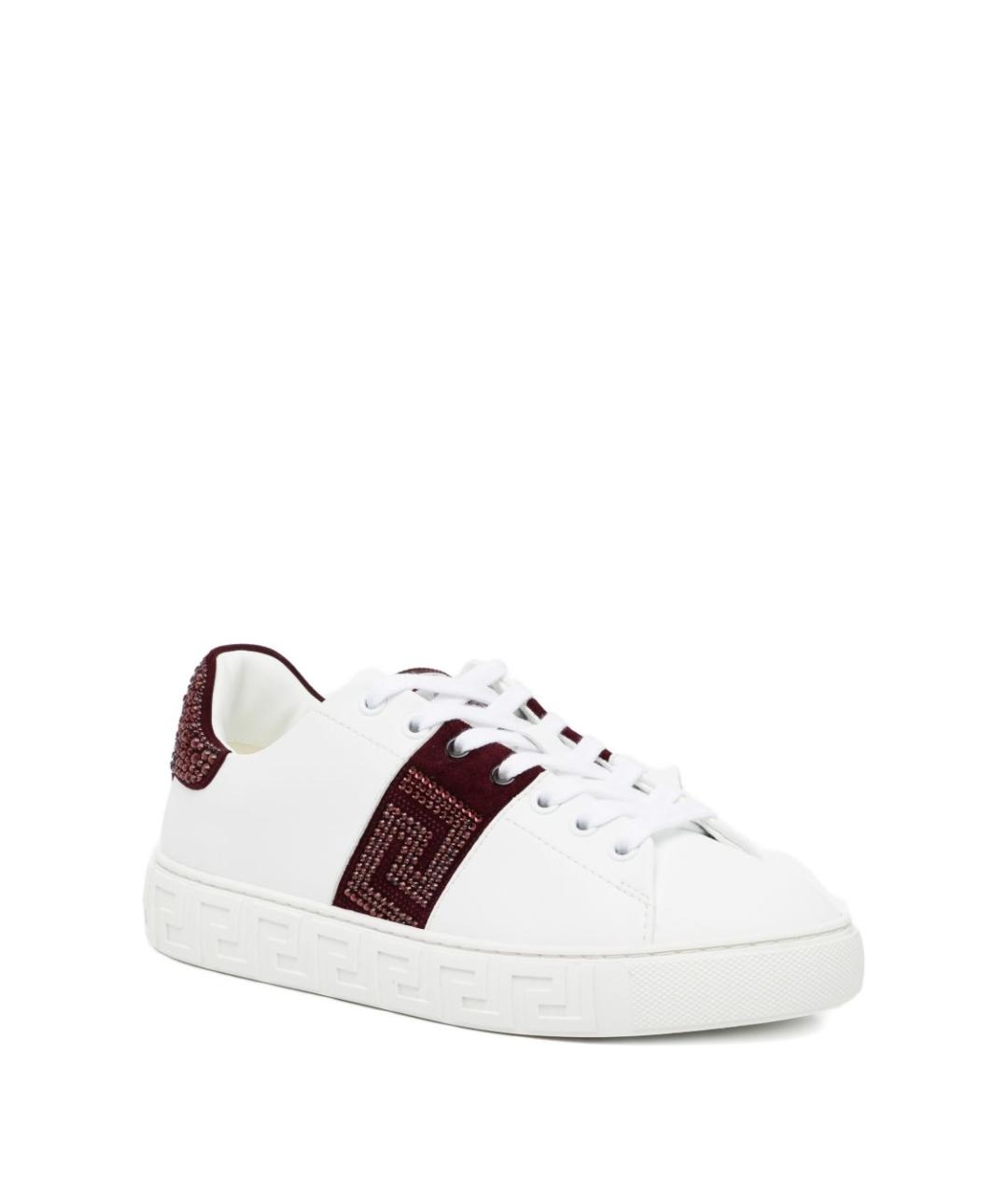 VERSACE Белые кожаные кеды, фото 4