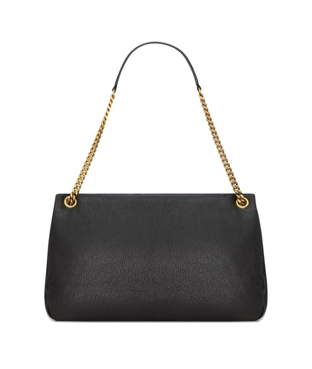 SAINT LAURENT Черная кожаная сумка через плечо, фото 2