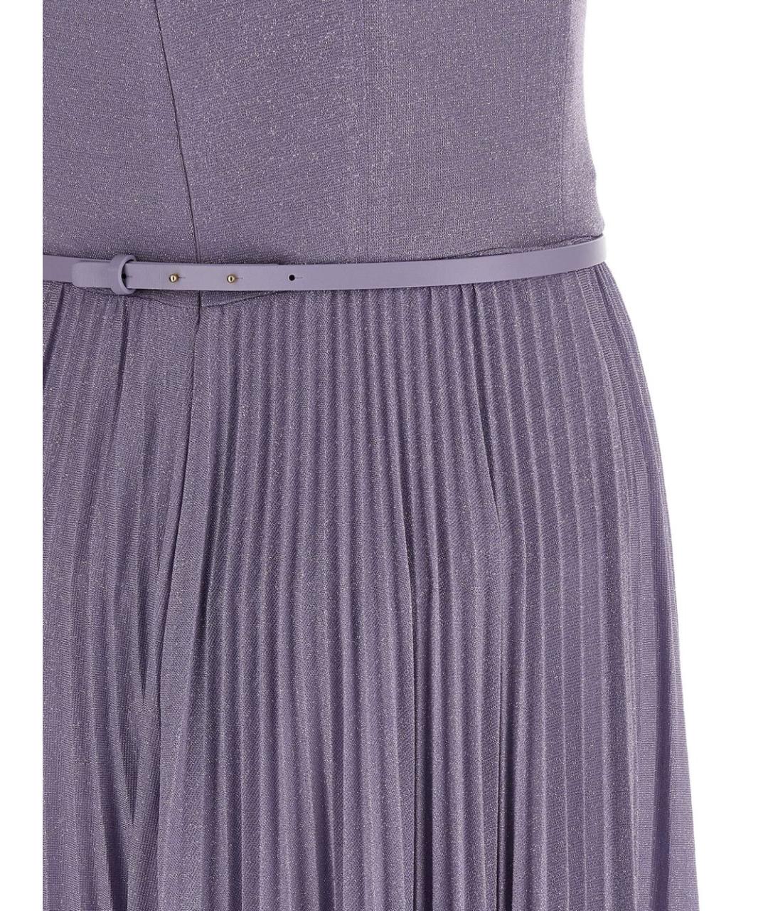 ELISABETTA FRANCHI Фиолетовое вискозное коктейльное платье, фото 3