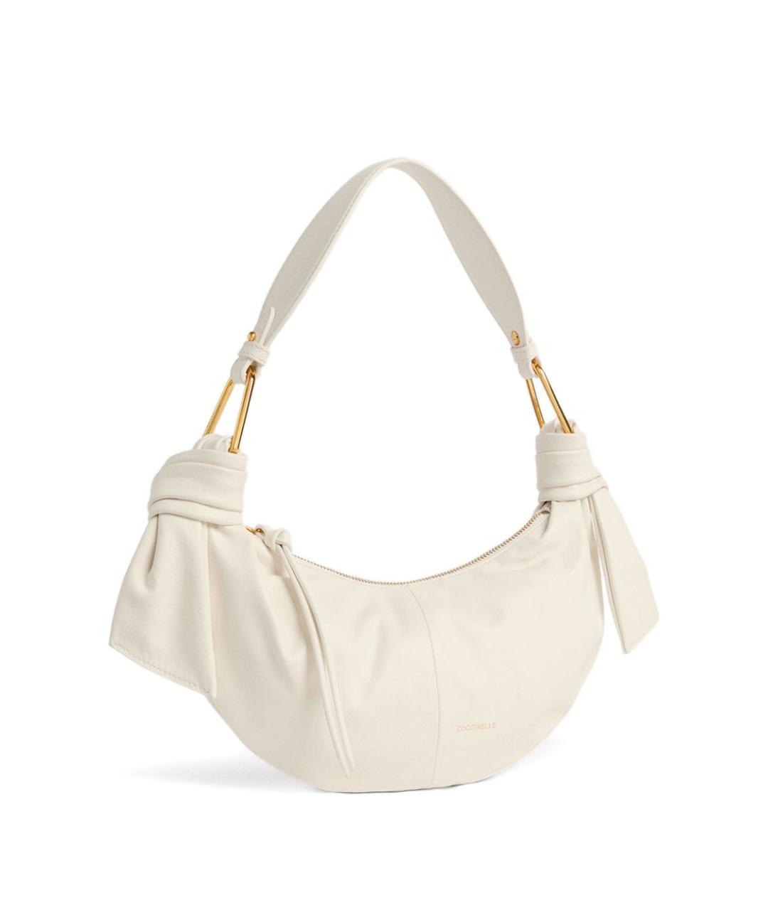 COCCINELLE Белая кожаная сумка через плечо, фото 2