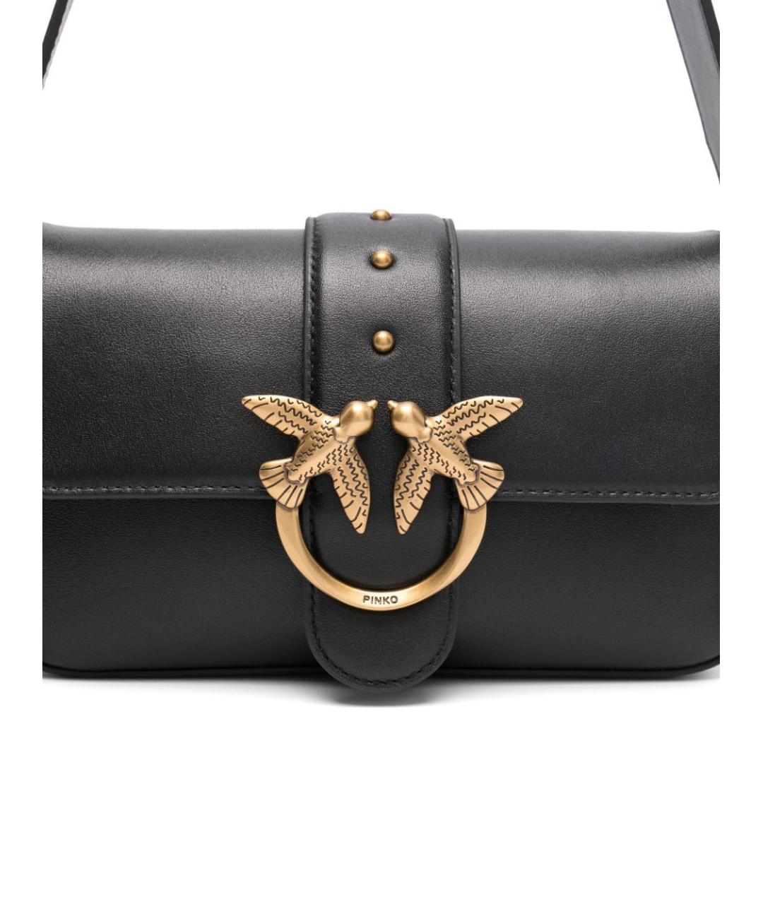 PINKO Черная кожаная сумка через плечо, фото 2