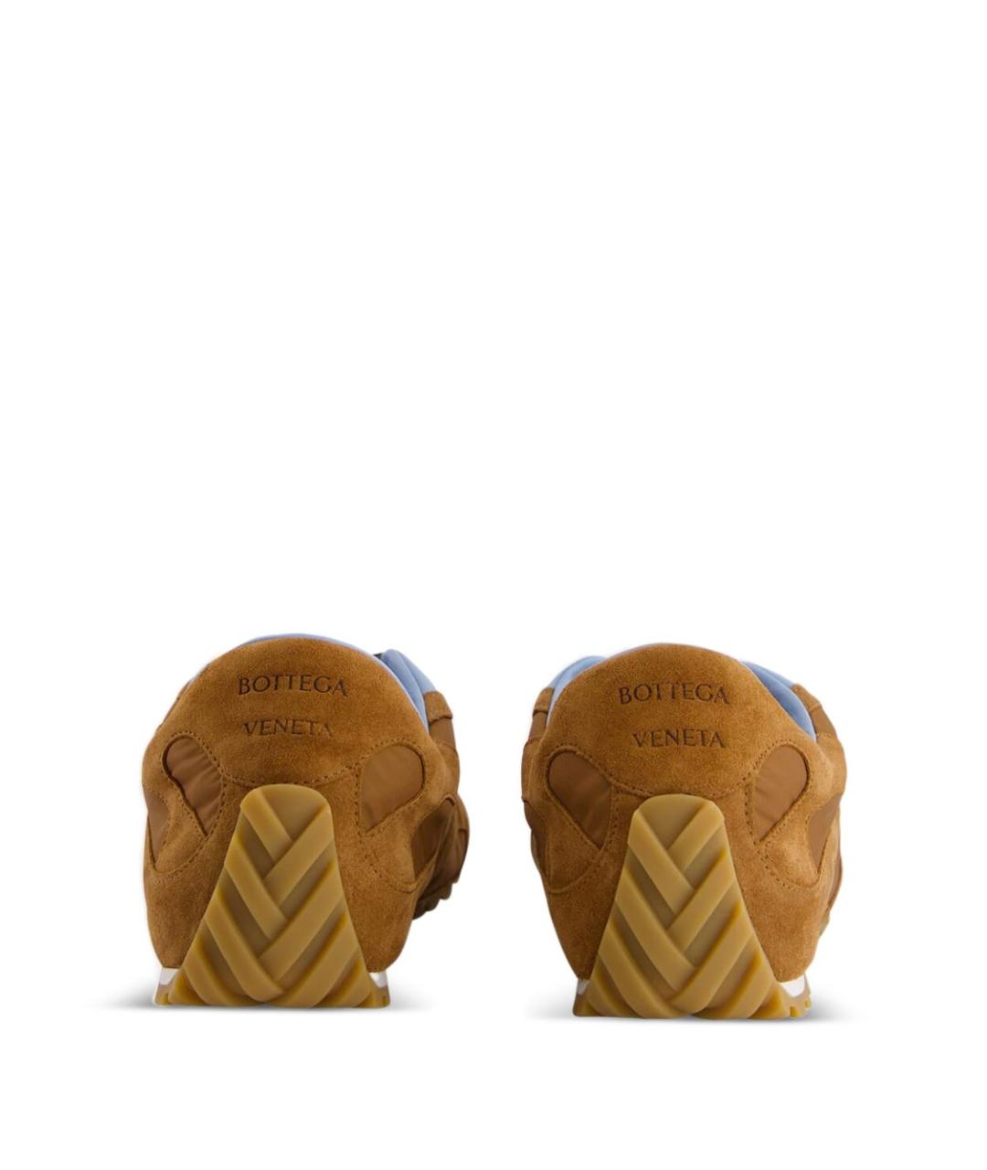 BOTTEGA VENETA Коричневые замшевые низкие кроссовки / кеды, фото 5