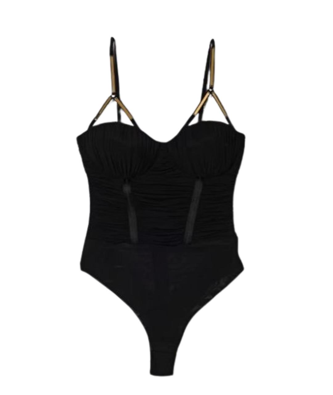 ELISABETTA FRANCHI Черное вискозное боди, фото 1