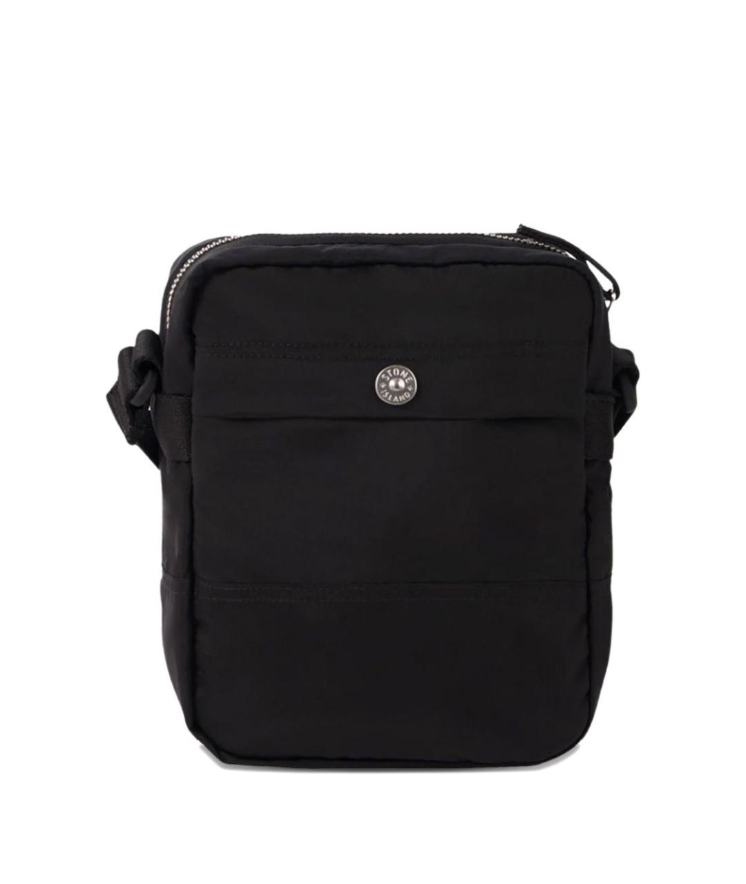 STONE ISLAND Черная тканевая сумка на плечо, фото 2