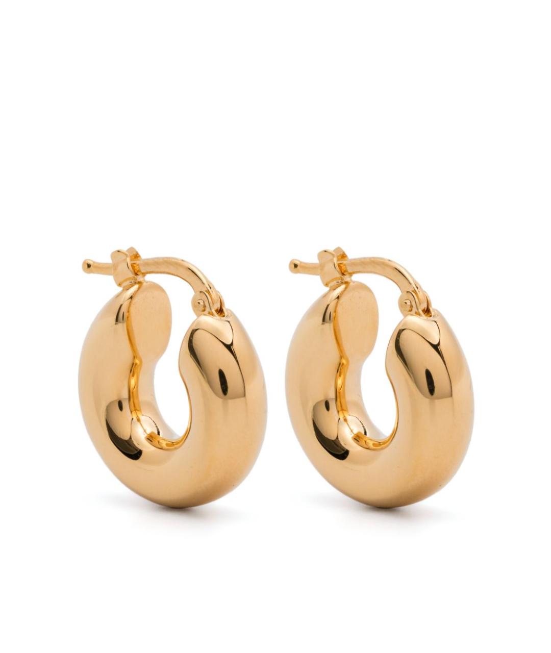 JIL SANDER Золотые металлические серьги, фото 1