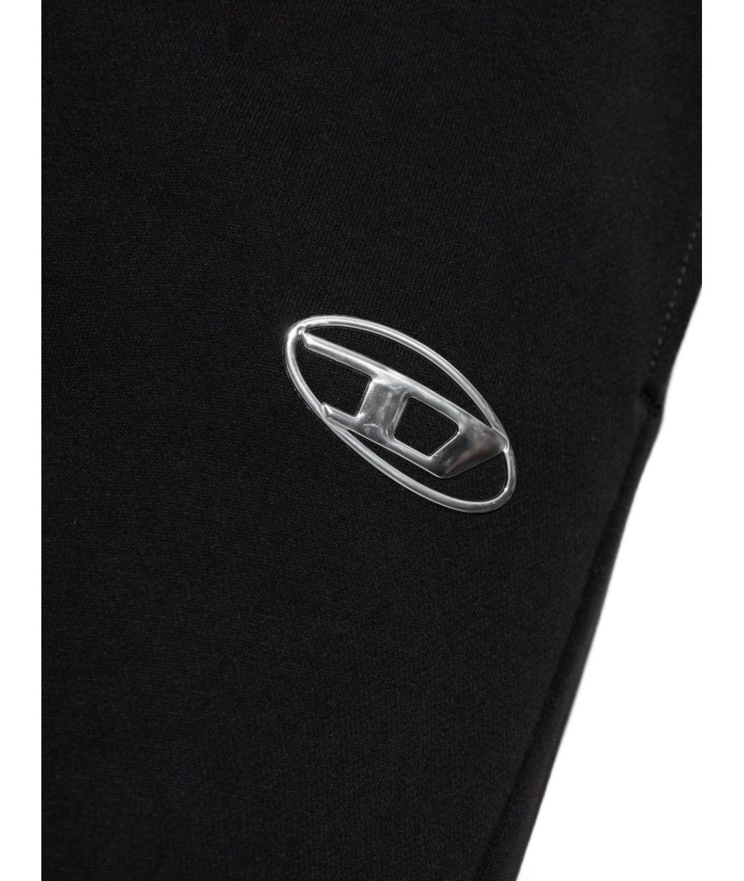 DIESEL Черные хлопковые прямые брюки, фото 3