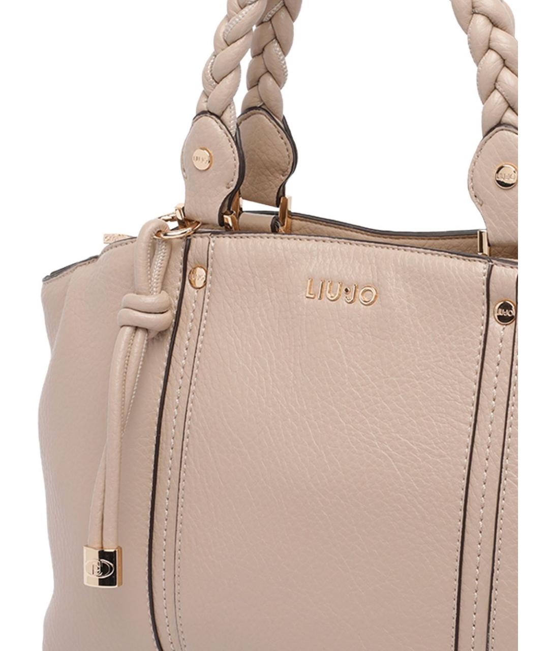 LIU JO Бежевая сумка тоут из искусственной кожи, фото 3