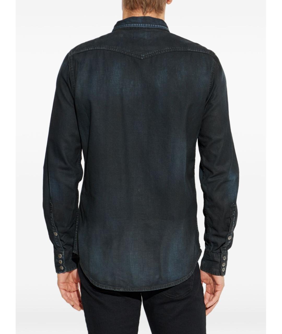 DIESEL Темно-синяя хлопковая кэжуал рубашка, фото 2