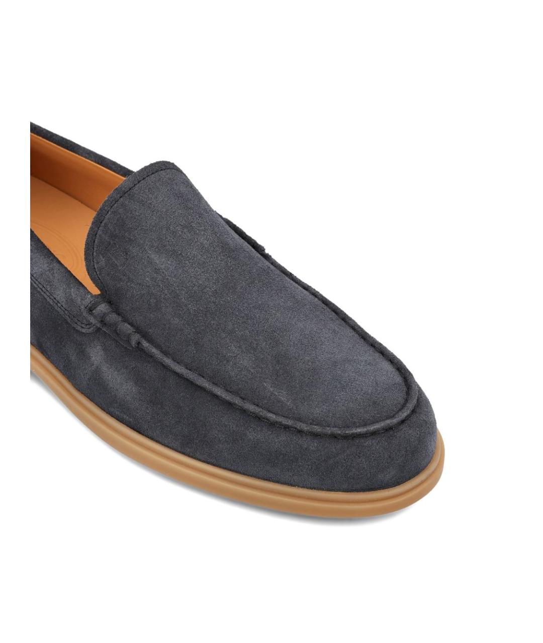 TOD'S Синие замшевые мокасины, фото 2