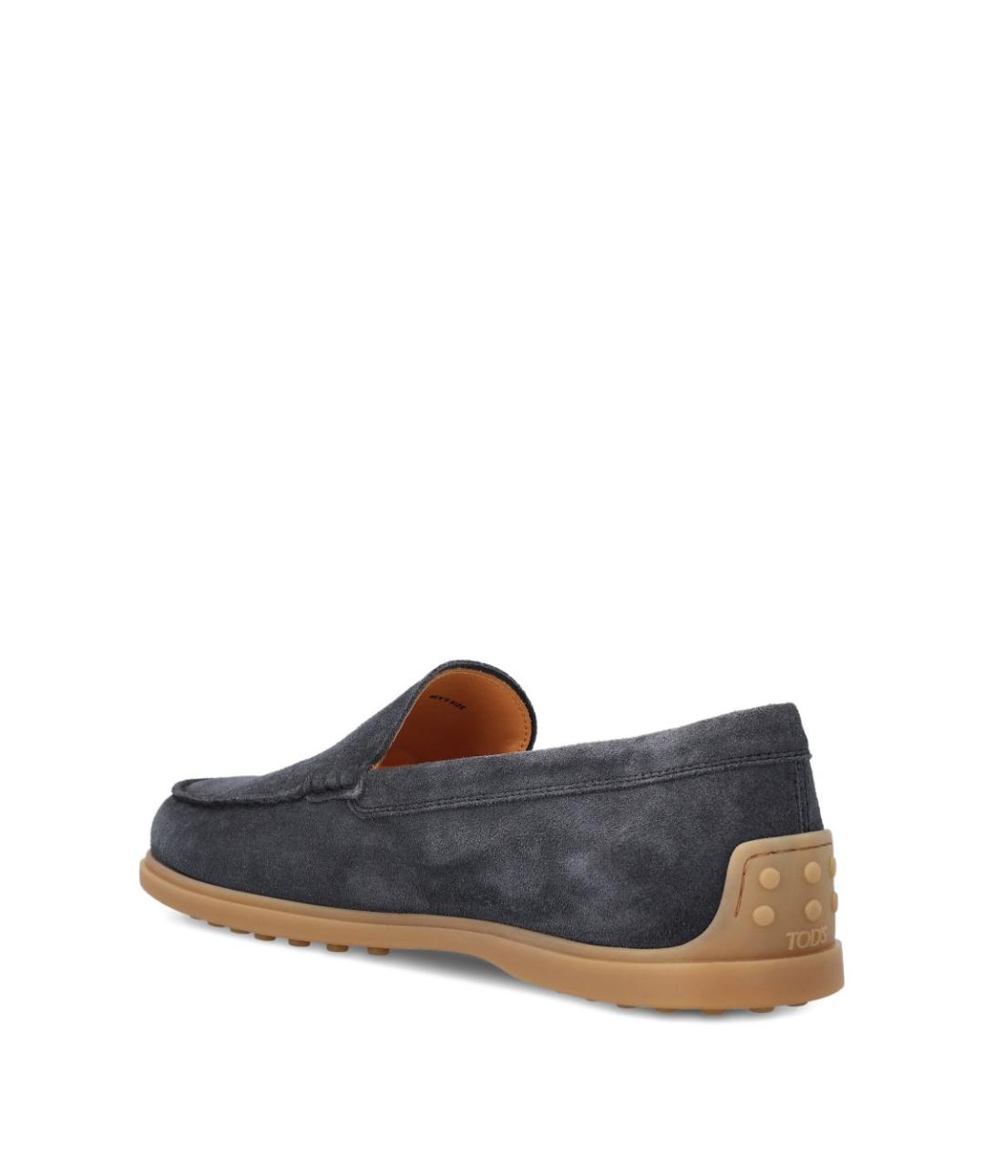 TOD'S Синие замшевые мокасины, фото 4