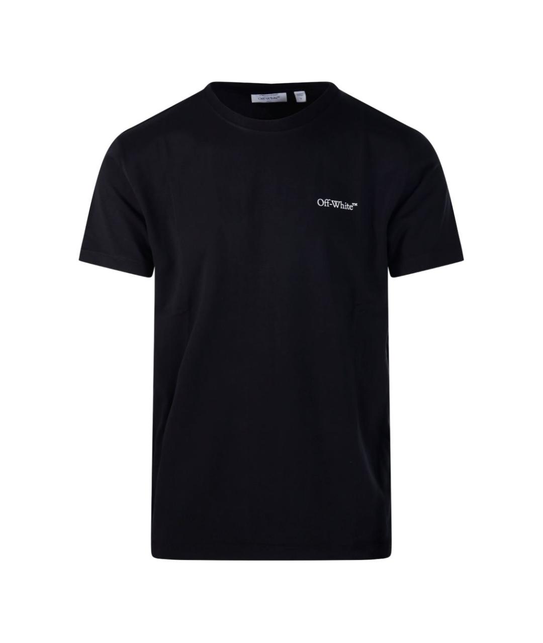 OFF-WHITE Черная хлопковая футболка, фото 1
