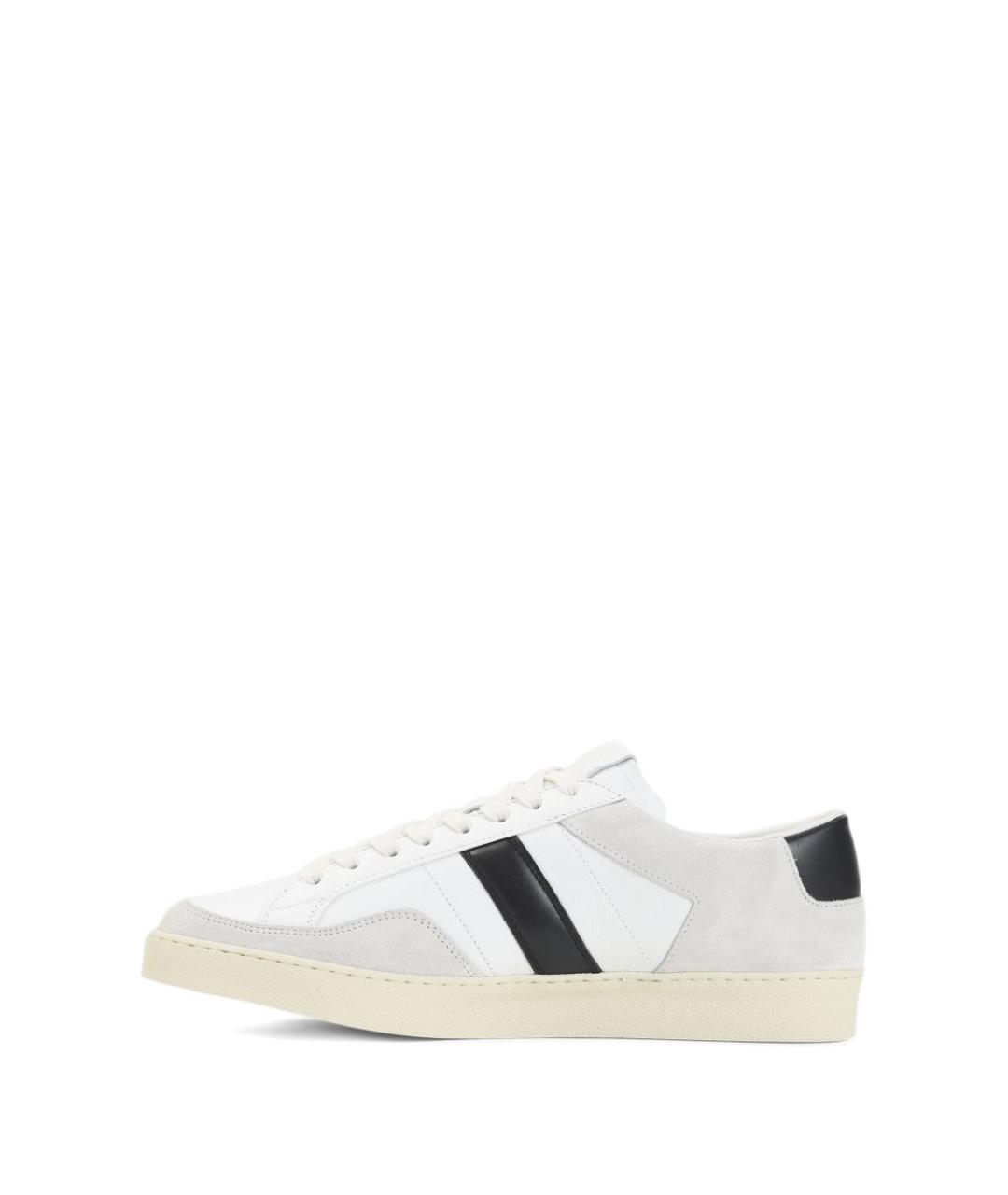 TOM FORD Белые кожаные низкие кроссовки / кеды, фото 3