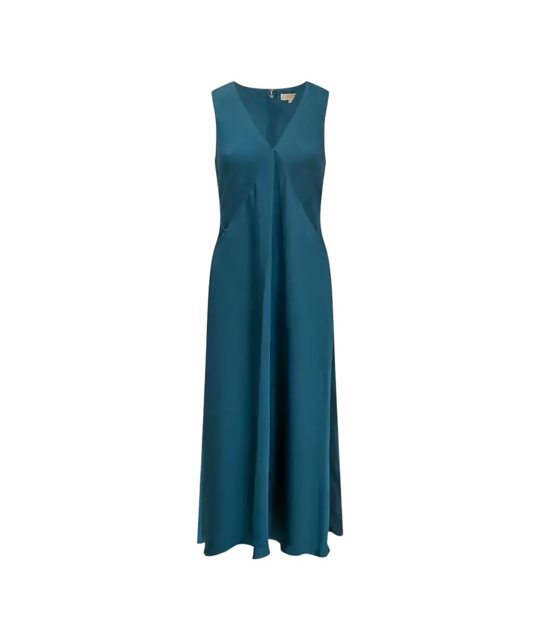 MICHAEL KORS Синее атласное платье, фото 1