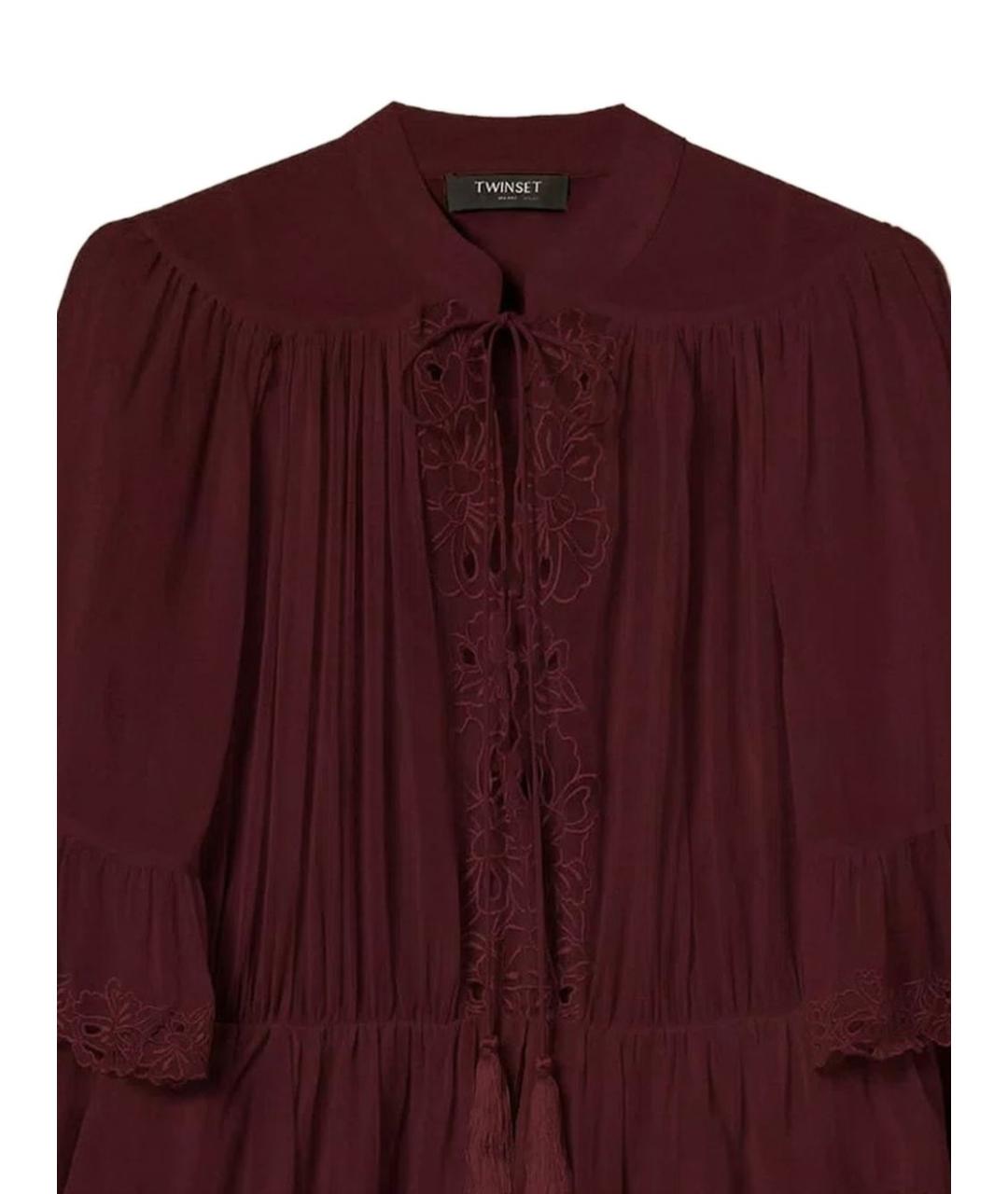 TWIN-SET Фиолетовое вискозное платье, фото 2