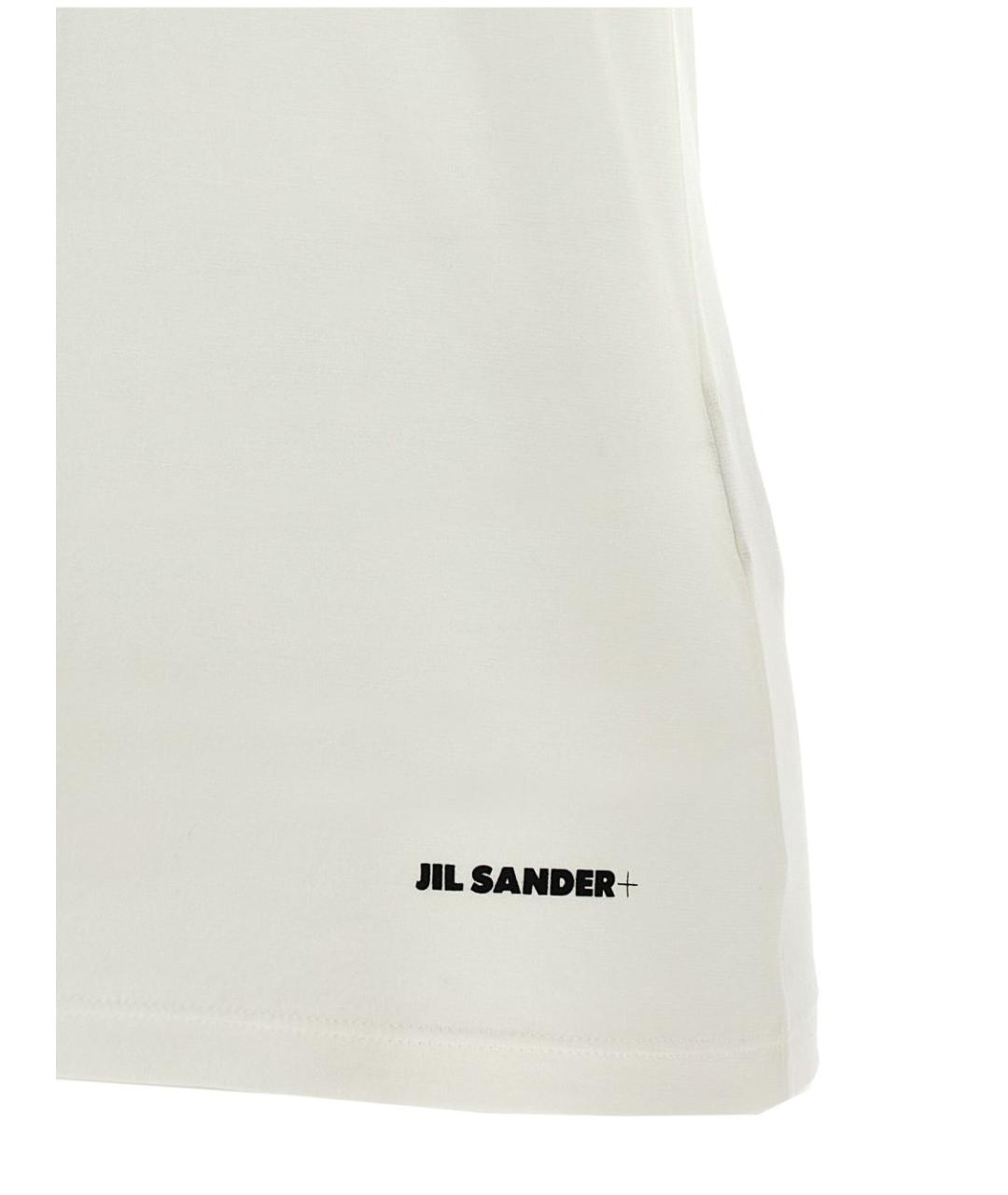 JIL SANDER Белая хлопковая футболка, фото 2