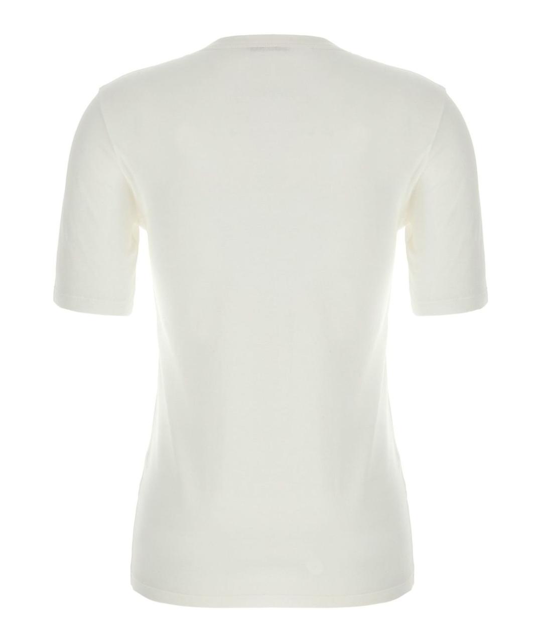 JIL SANDER Белая хлопковая футболка, фото 4
