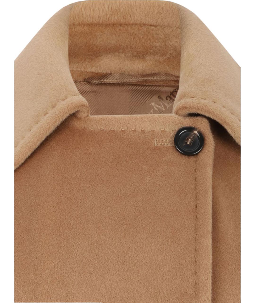 MAX MARA STUDIO Бежевое шерстяное пальто, фото 2