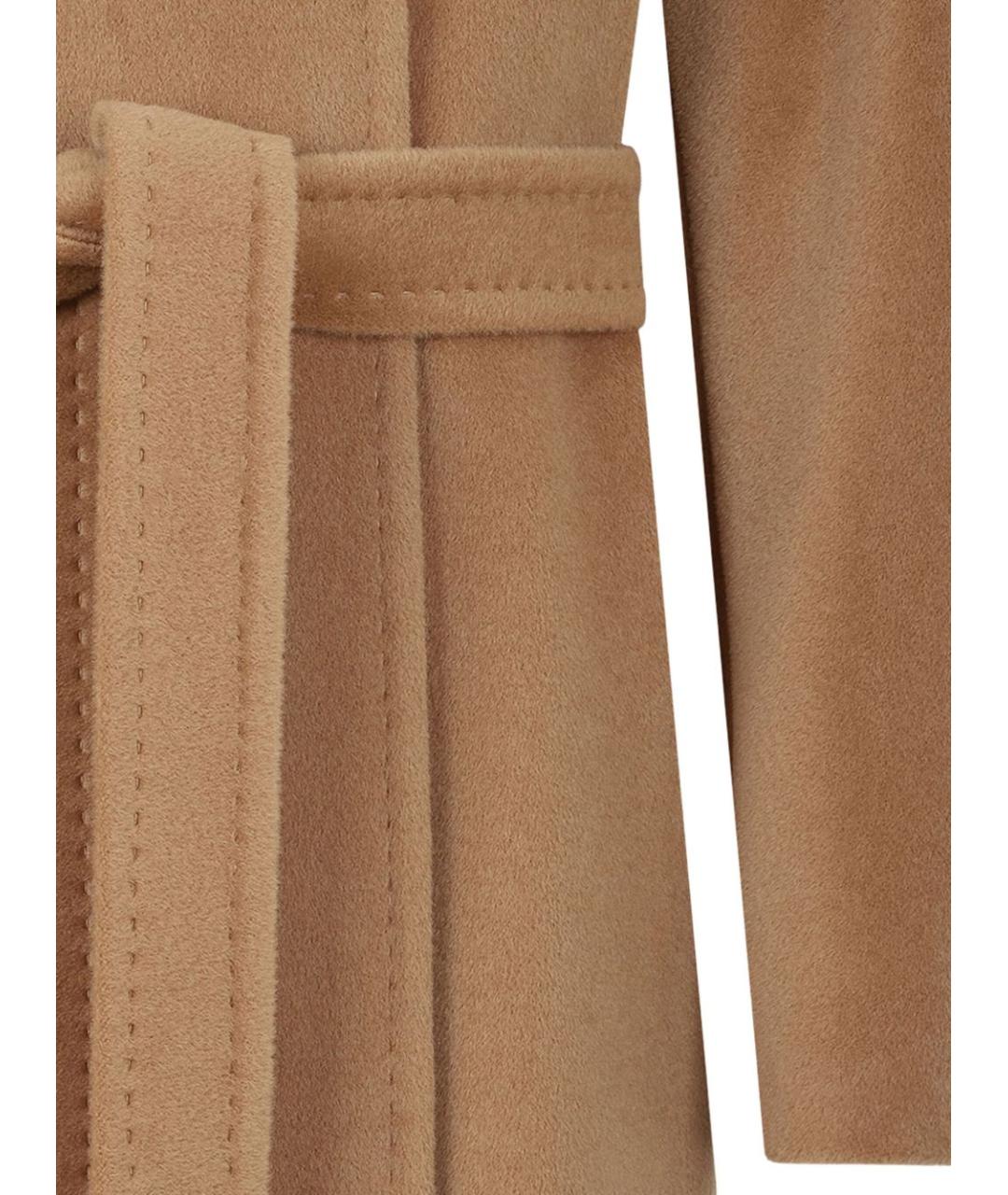 MAX MARA STUDIO Бежевое шерстяное пальто, фото 3