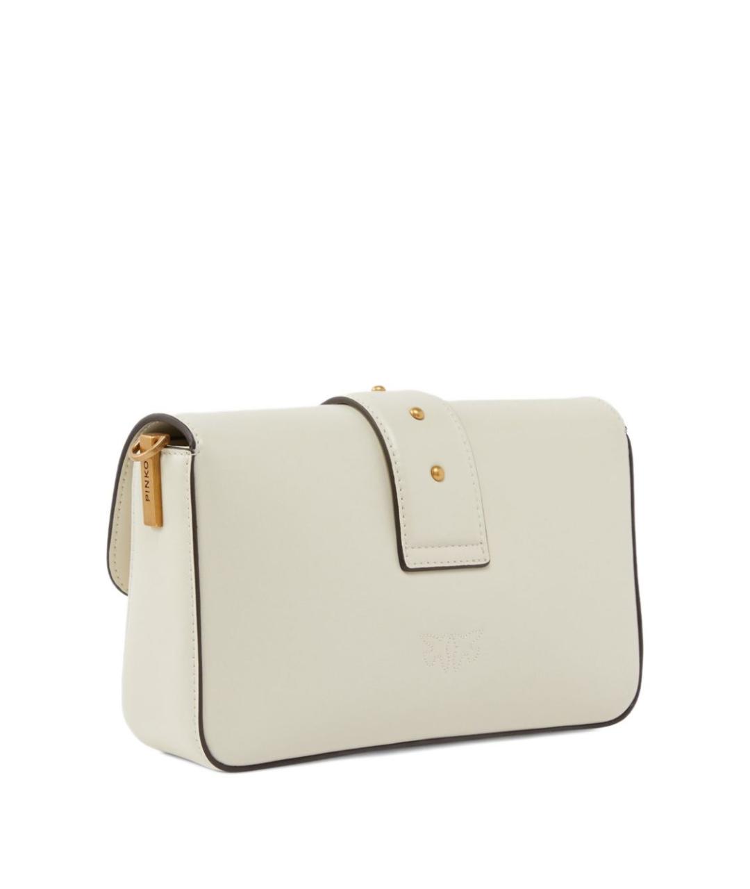PINKO Белая кожаная сумка через плечо, фото 2