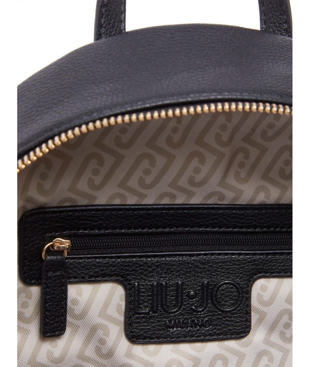 LIU JO Черный рюкзак из искусственной кожи, фото 4